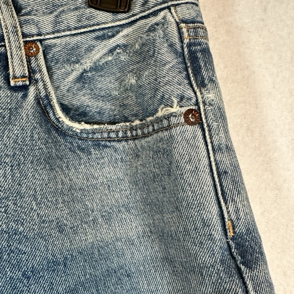 AGOLDE‎ Fen High Rise Relaxed Taper Button Fly Blue Jeans in Wander Size 26 NWT - Picture 7 of 16
